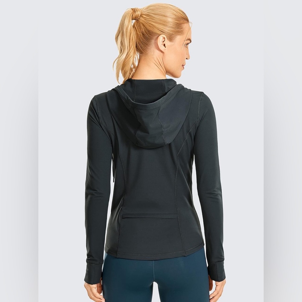 Women's Gray Hooded Jacket - Picture 4 of 14